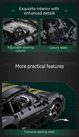 CADA Statybinių kaladėlių rinkinys JUODAS RUF GT, 1655 elementai