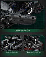 CADA Statybinių kaladėlių rinkinys JUODAS RUF GT, 1655 elementai