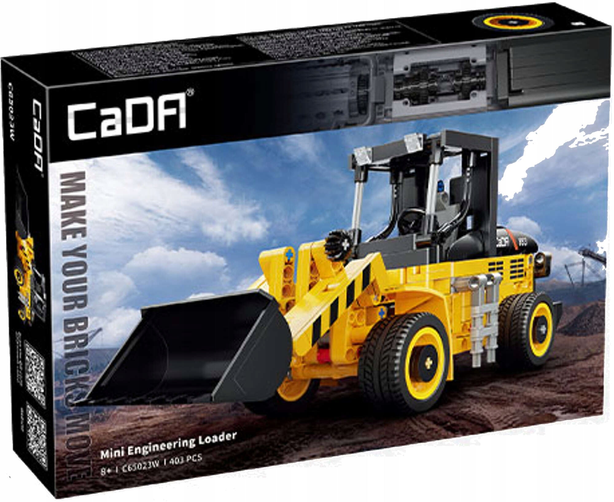 CADA MINI KASKO-KROVĖJO STATYBINIŲ TRINKELIŲ RINKINYS 403 ELEMENTAI