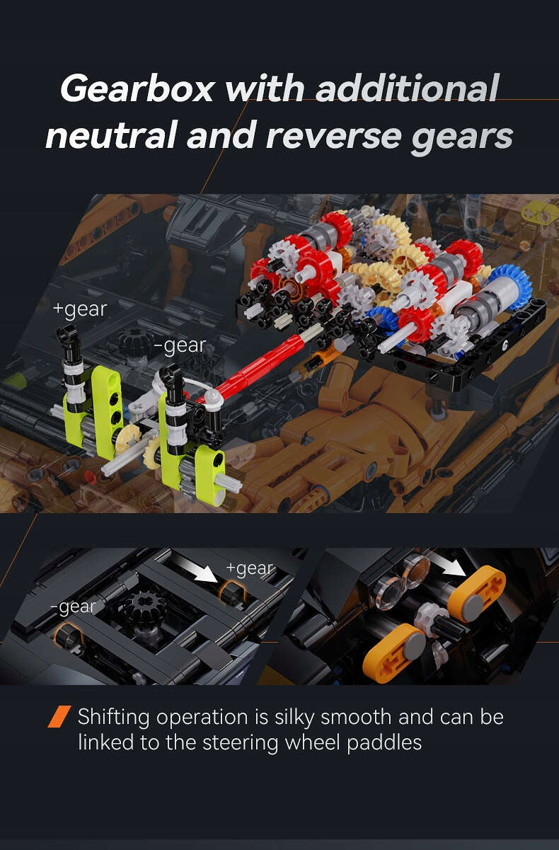 CADA Konstruktoriaus techninės sportinio automobilio ASSASSIN XR 3617 elementų rinkinys