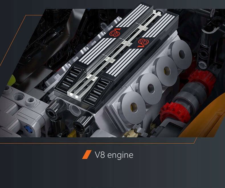 CADA Konstruktoriaus techninės sportinio automobilio ASSASSIN XR 3617 elementų rinkinys