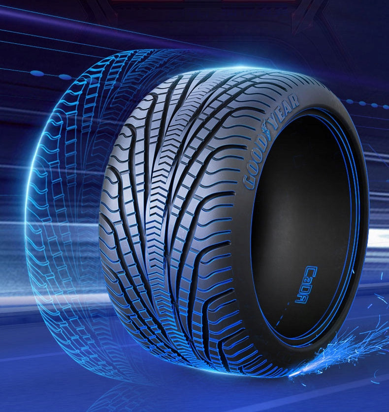 CADA padangų komplektas 1:10 su GOODYEAR licencija RC, statiniams modeliams 4 vnt.