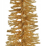 Auksinė blizgučiais dekoruota eglutės figūrėlė 50 cm, paruošta šventinė puošmena, dekoracija