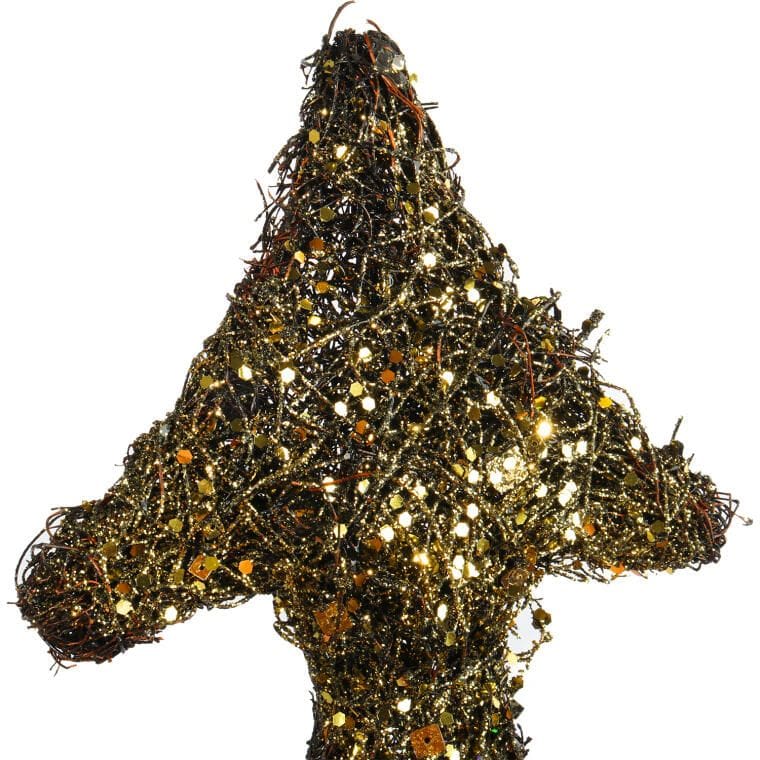 80 cm rudos spalvos sizalio kalėdinė eglutė su metaliniu pagrindu, paruošta dekoracija