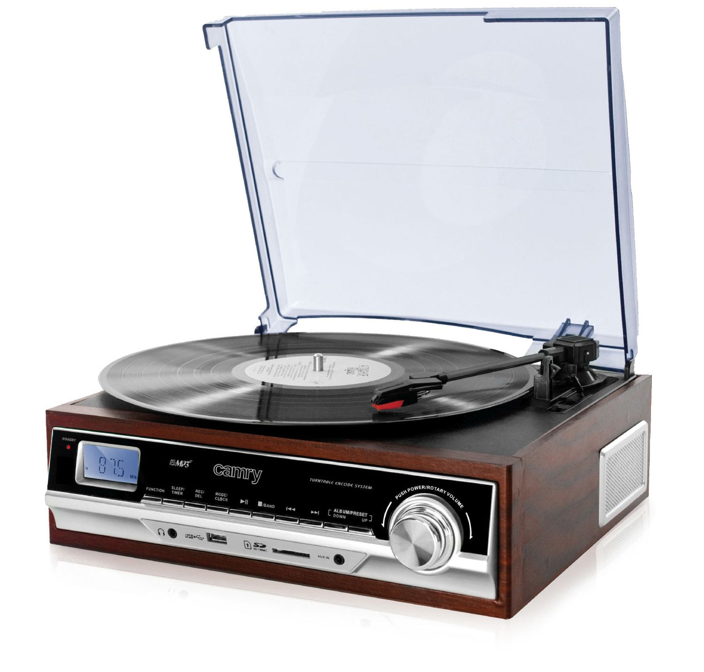 CR 1168 Gramofonas su radiju ir Bluetooth / MP3 / USB / SD / Įrašymu