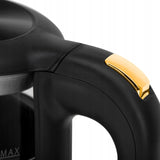 Elektrinis stiklinis virdulys 1,7 L su temperatūros reguliavimu, juodas + LCD Termosas