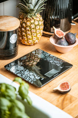 Elektrinis stiklinis virdulys 1,7 L, temperatūros reguliavimas, juodas + stiklinė svarstyklė