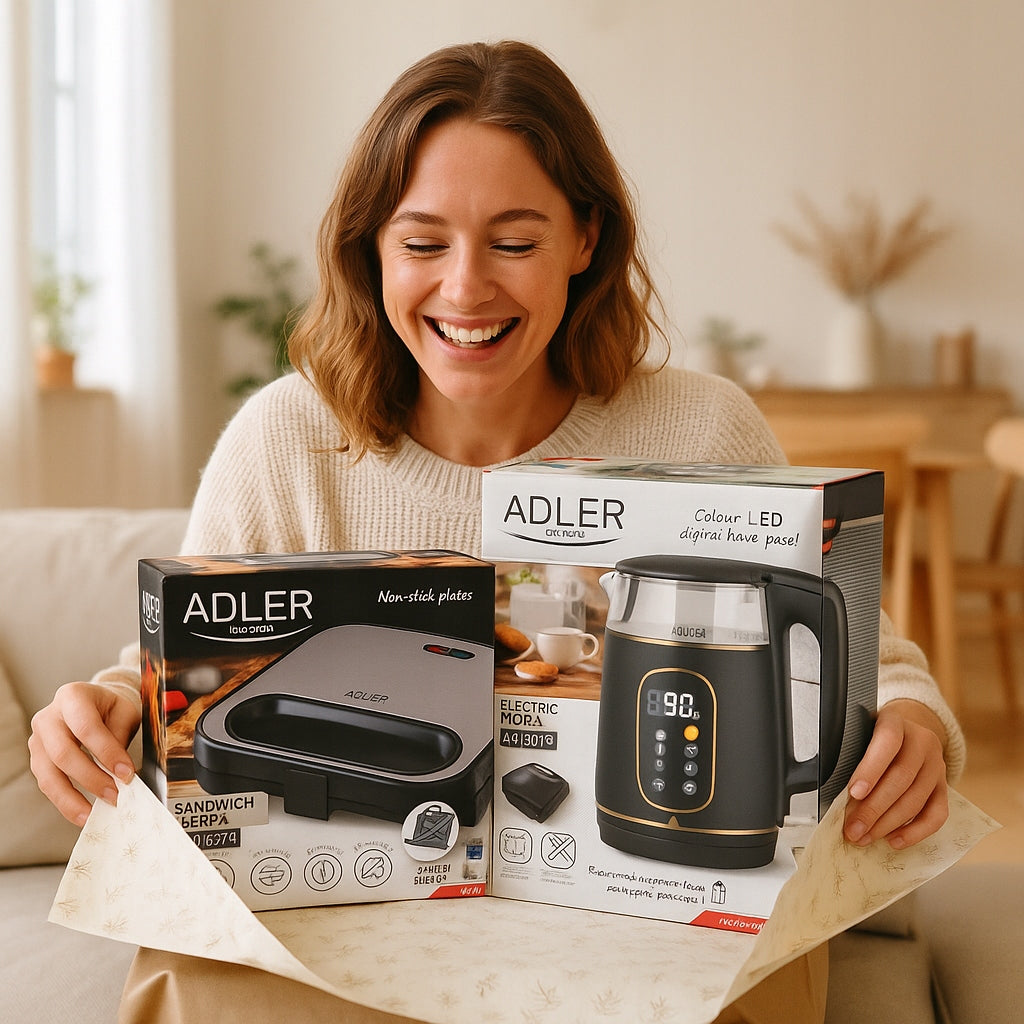 Elektrinis stiklinis virdulys 1,7 L su temperatūros reguliavimu + Skrudintuvas