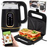 Elektrinis stiklinis virdulys 1,7 L su temperatūros reguliavimu + Skrudintuvas