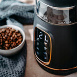 Elektrinis stiklinis virdulys su temperatūros reguliavimu, 1,7 L, juodas, virtuvei