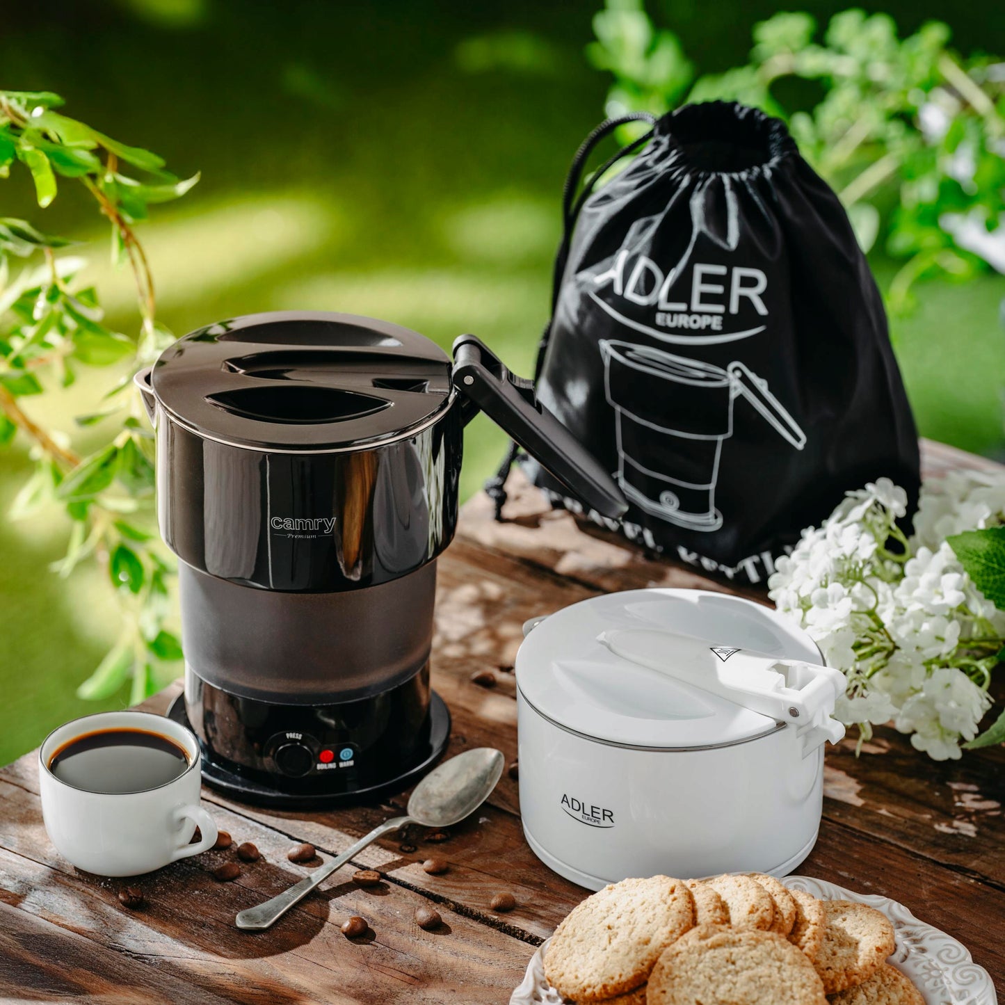 Elektrinis sulankstomas kelioninis virdulys 600W, mažas, 0.6l CAMRY