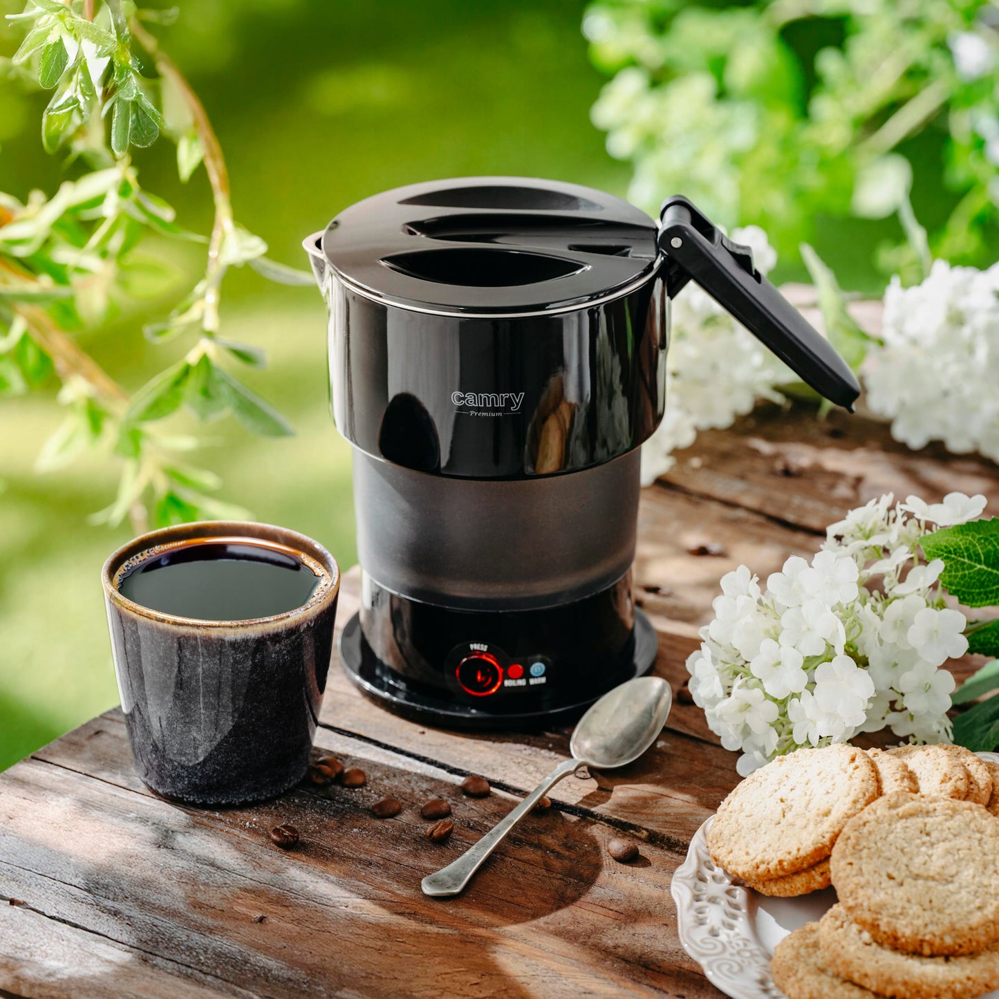 Elektrinis sulankstomas kelioninis virdulys 600W, mažas, 0.6l CAMRY