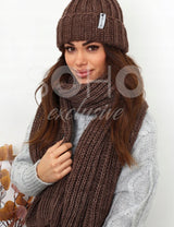 MOTERIŠKA ŽIEMINĖ STILINGA ŠILTA SKRYBĖLĖ, KELIAUTĖLIŠKA, ŠOKOLADINĖ 2252