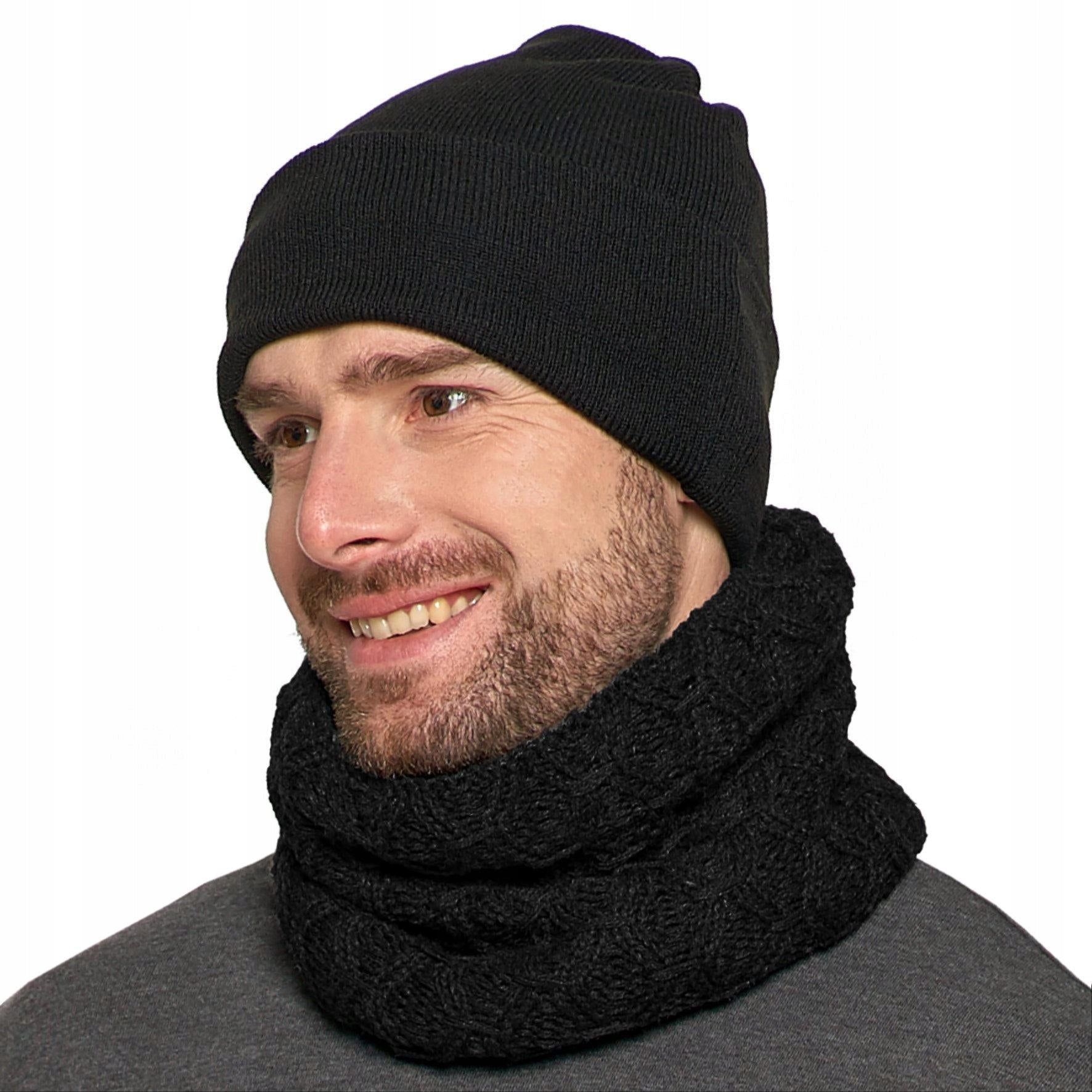 VYRIŠKA KLASIKINĖ JUODA ŠILTA ŽIEMINĖ BEANIE KEPURĖ UNIVERSALUS DYDIS MORAJ