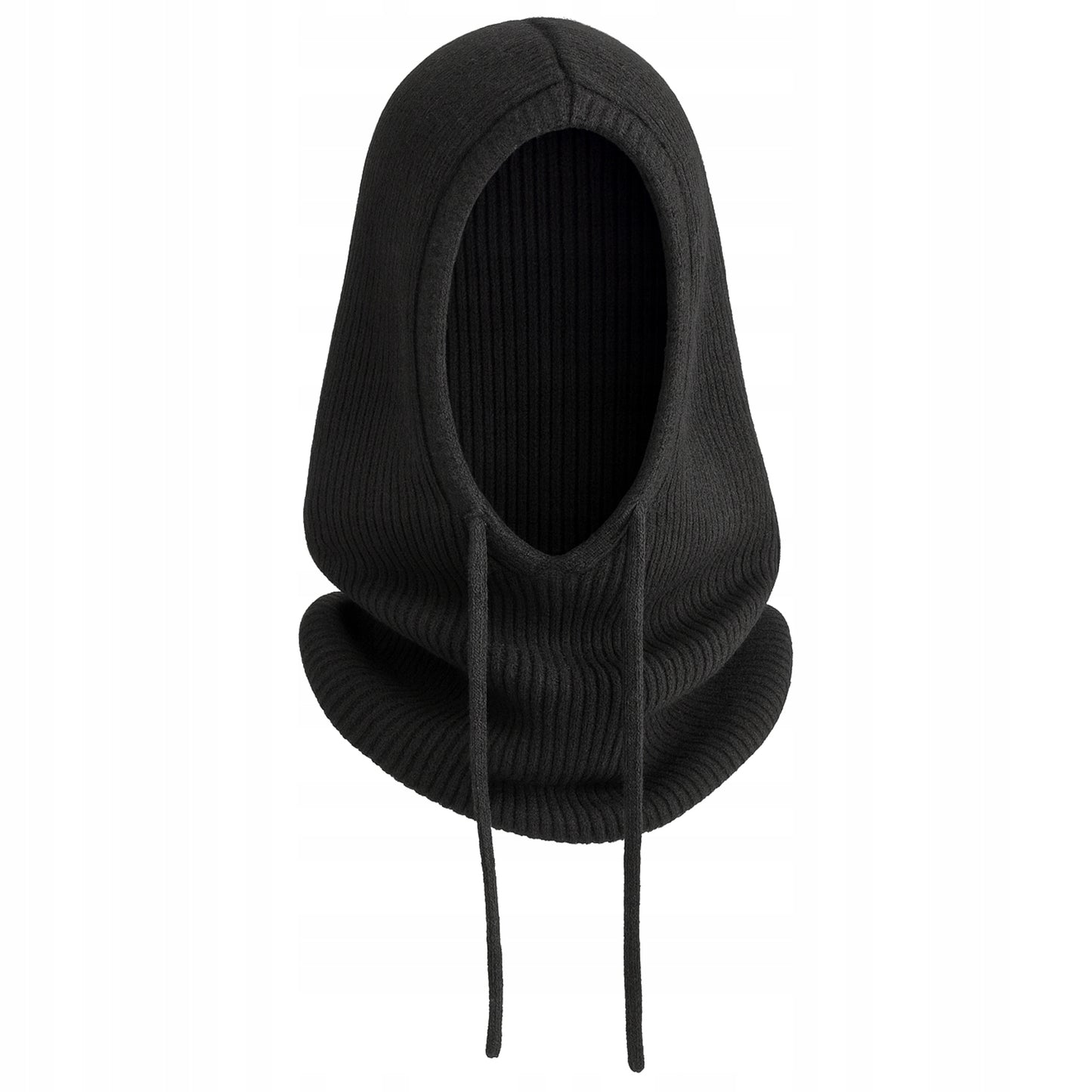 JUODAS KAMINĖLIS BALACLAVA kepuraitė MOTERIŠKA