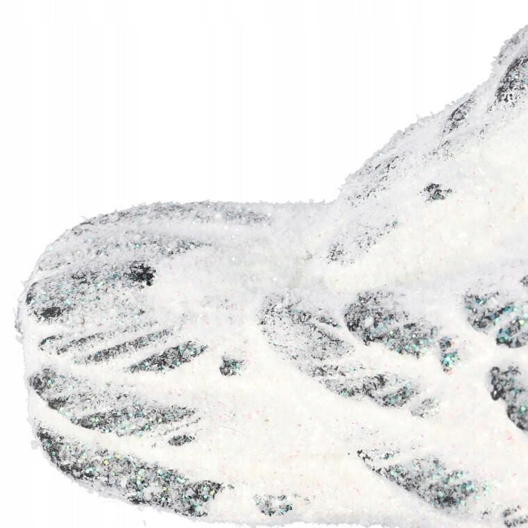 Keraminis paukštis ant metalinių kojų su blizgučiais Kalėdinė dekoracija 47 cm