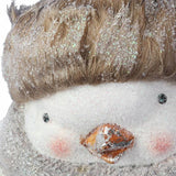 Keraminis paukštis ant metalinių kojų su blizgučiais Kalėdinė dekoracija 47 cm