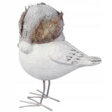 Keraminis paukštis ant metalinių kojų su blizgučiais Kalėdinė dekoracija 47 cm