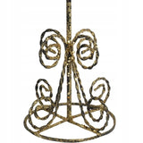 Kūginė Kalėdinė Eglutė iš rotango ir metalo 80cm, rudai-auksinė, Kalėdinė dekoracija