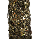 Kūginė Kalėdinė Eglutė iš rotango ir metalo 80cm, rudai-auksinė, Kalėdinė dekoracija