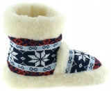 Šilti naminiai moteriški batai, aukšti, tamsiai mėlyni, su vilna, dydis 40 41