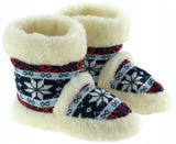 Šilti naminiai moteriški batai, aukšti, tamsiai mėlyni, su vilna, dydis 40 41