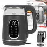 Elektrinis stiklinis virdulys su temperatūros reguliavimu, 1,7 L, 2200 W