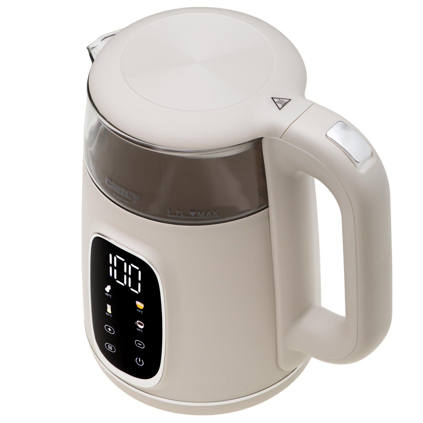 Stiklinis elektrinis virdulys su temperatūros reguliavimu, 1,7 L, 2200 W