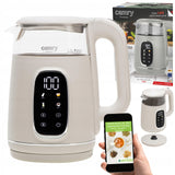 Stiklinis elektrinis virdulys su temperatūros reguliavimu, 1,7 L, 2200 W