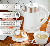 Elektrinis belaidis metalinis virdulys 800W 0,6 L baltas