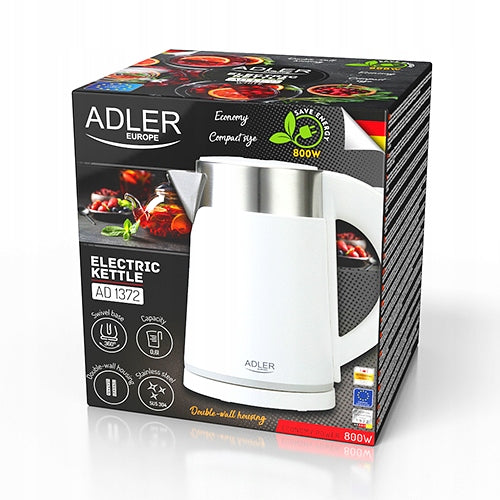 Elektrinis belaidis metalinis virdulys 800W 0,6 L baltas