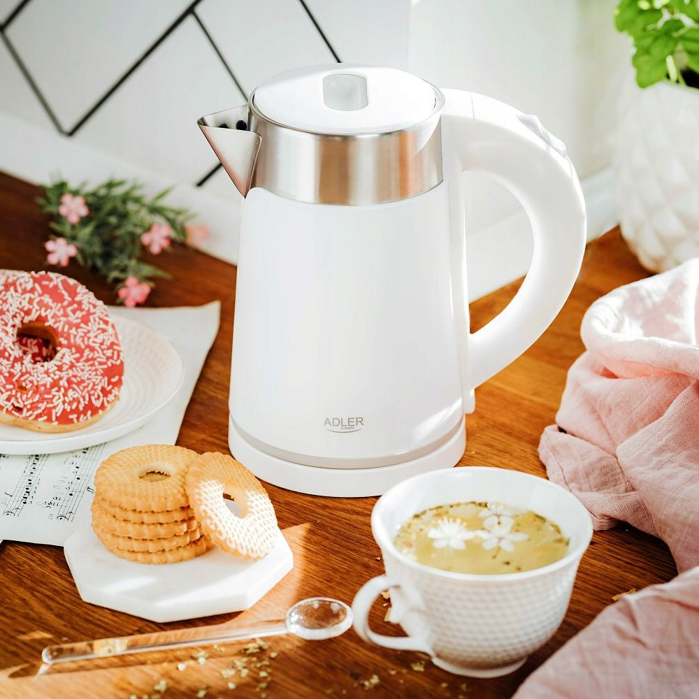 Elektrinis belaidis metalinis virdulys 800W 0,6 L baltas