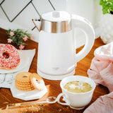 Elektrinis belaidis metalinis virdulys 800W 0,6 L baltas