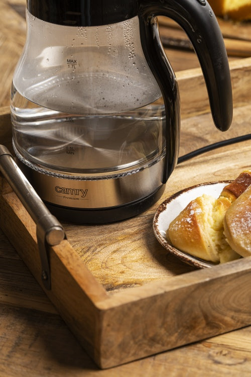 Belaidis stiklinis elektrinis virdulys 1,7 L 2200 W LED