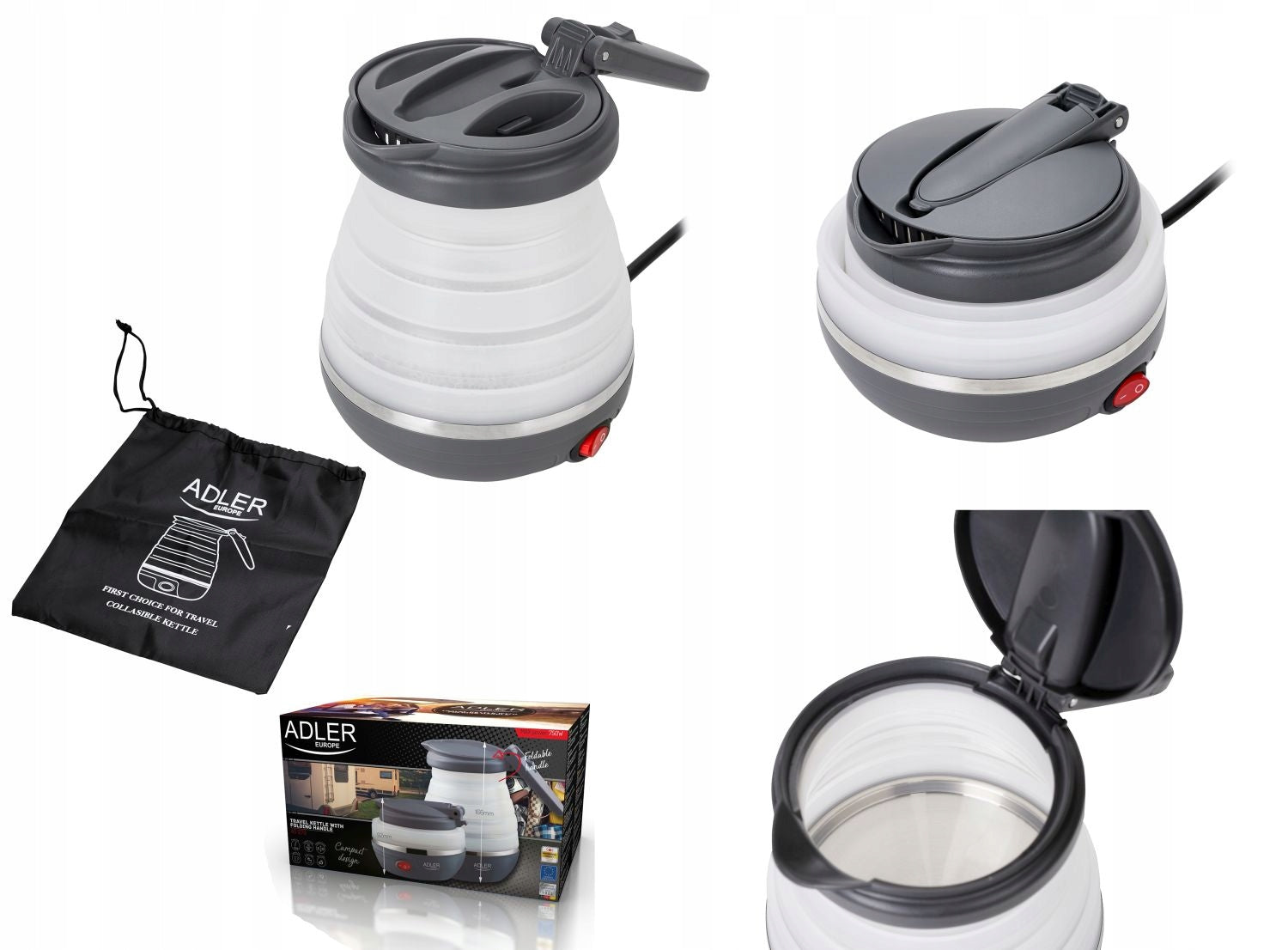 Elektrinis kelioninis virdulys 0,6 L su JK kištuku 750 W