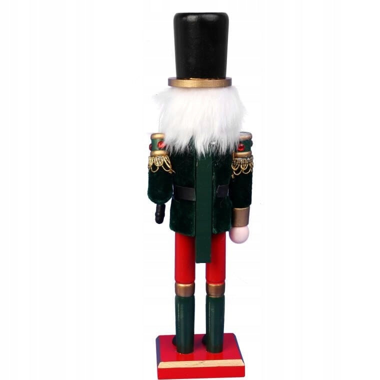 Juodas medinis kalėdinis riešutų skaldiklis, dekoratyvinė figūrėlė, 30 cm