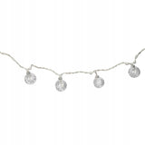 Raudoni stikliniai kalėdiniai burbulai su LED apšvietimu 16 vnt. PAPUOŠALAI