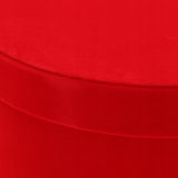 Raudoni veliūriniai gėlių dėžutės su dangteliu, dovanų dėžutės gėlėms, 3 vnt.