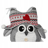 Kalėdinė dekoracija – Pilka pelėda, durų kamštis, 30 cm