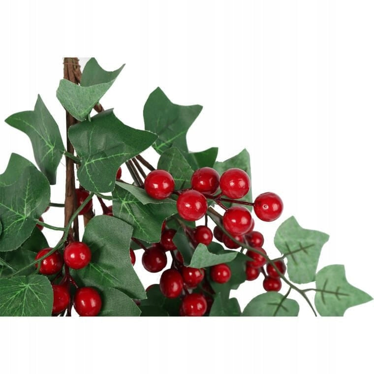 Kabinama 60 cm puošmena iš putino uogų, kalėdinė dekoracija ant durų šventėms