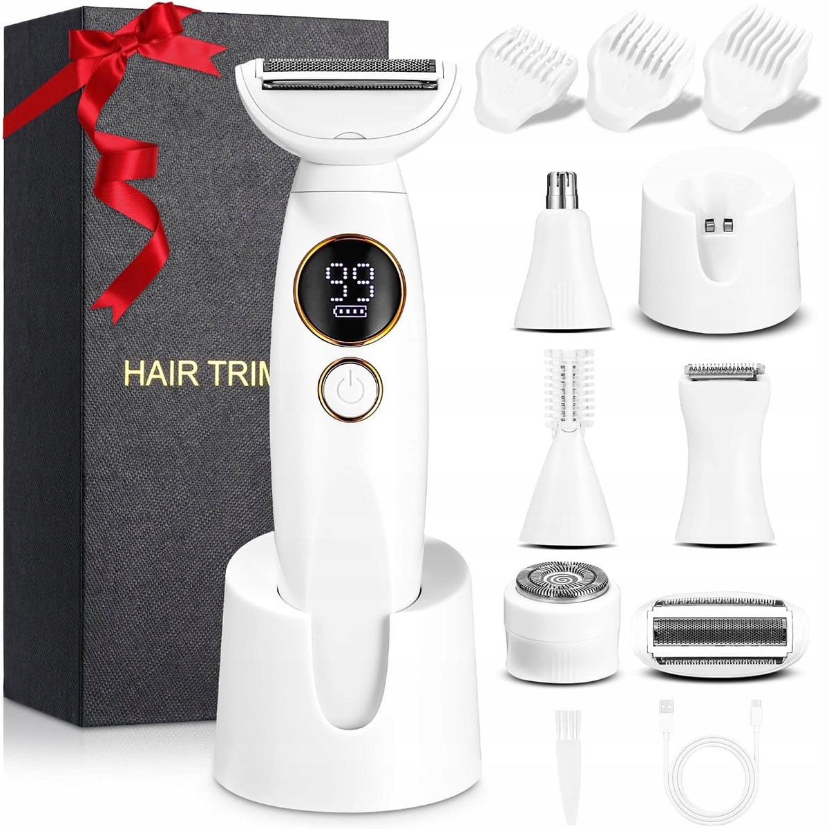 DEPILIATORUS KŪNUI LADY SHAVER SKUSTUVAS MOTERIŠKAS 5 IN 1