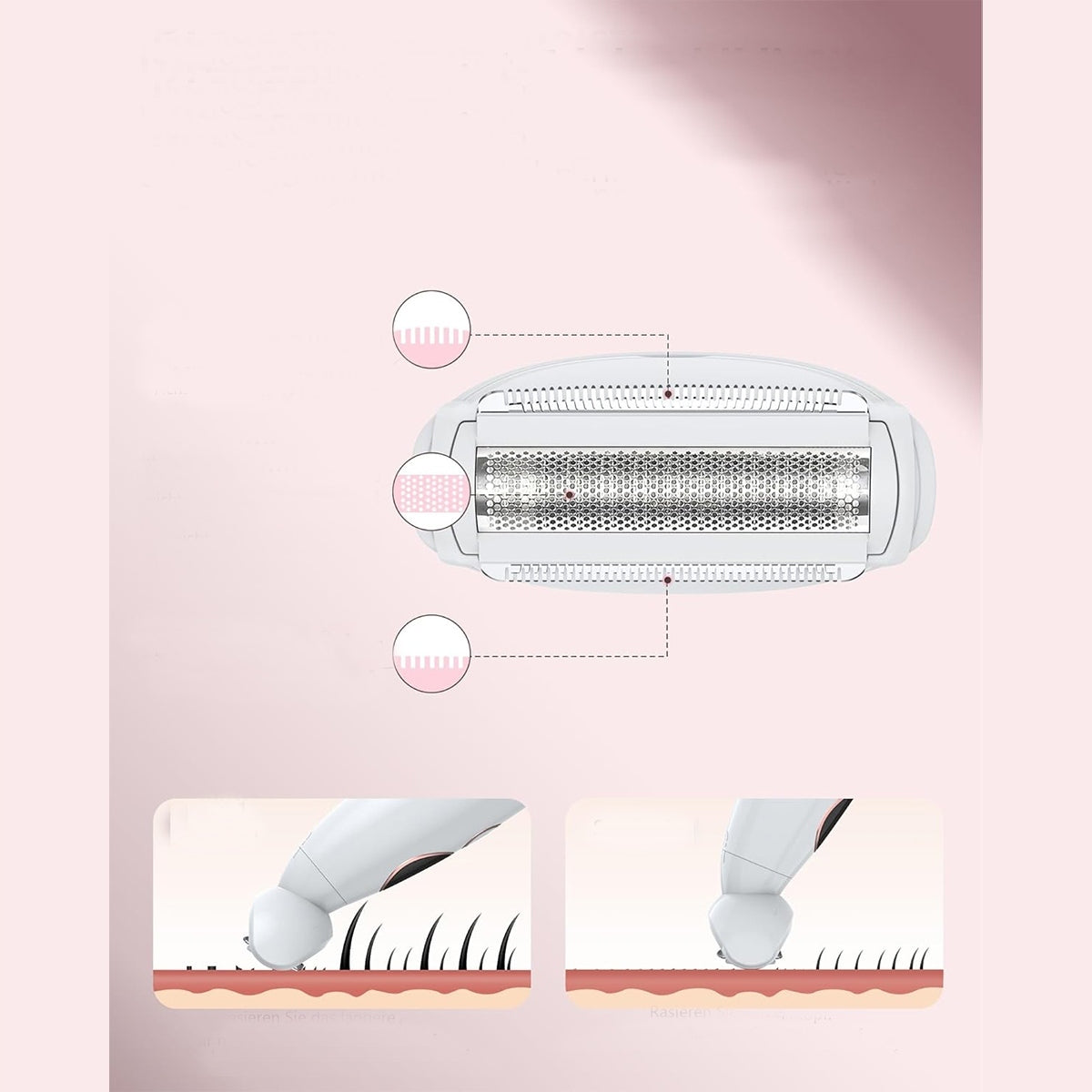 DEPILIATORUS KŪNUI LADY SHAVER SKUSTUVAS MOTERIŠKAS 5 IN 1