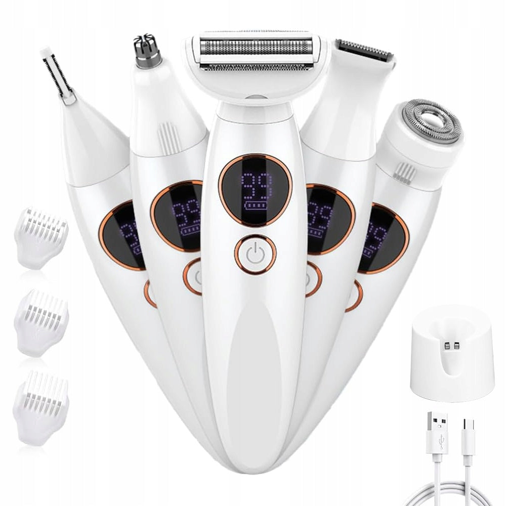 DEPILIATORUS KŪNUI LADY SHAVER SKUSTUVAS MOTERIŠKAS 5 IN 1