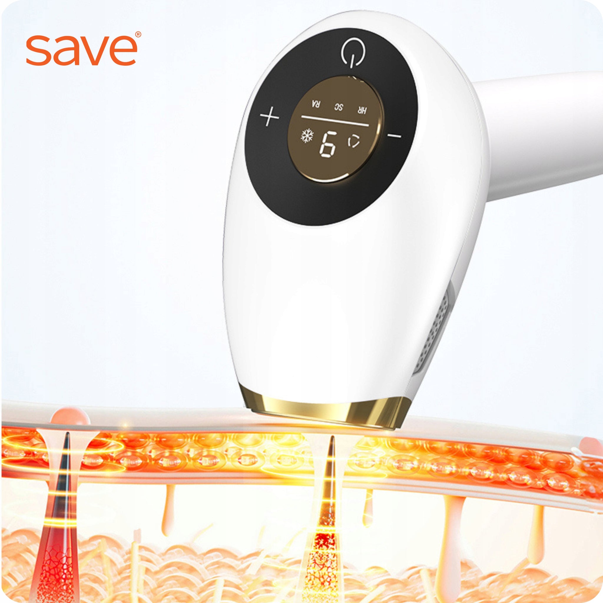 Lazerinis IPL epiliatorius kūnui, bikini, veidui, neskausmingas, vėsinantis, su antgaliais