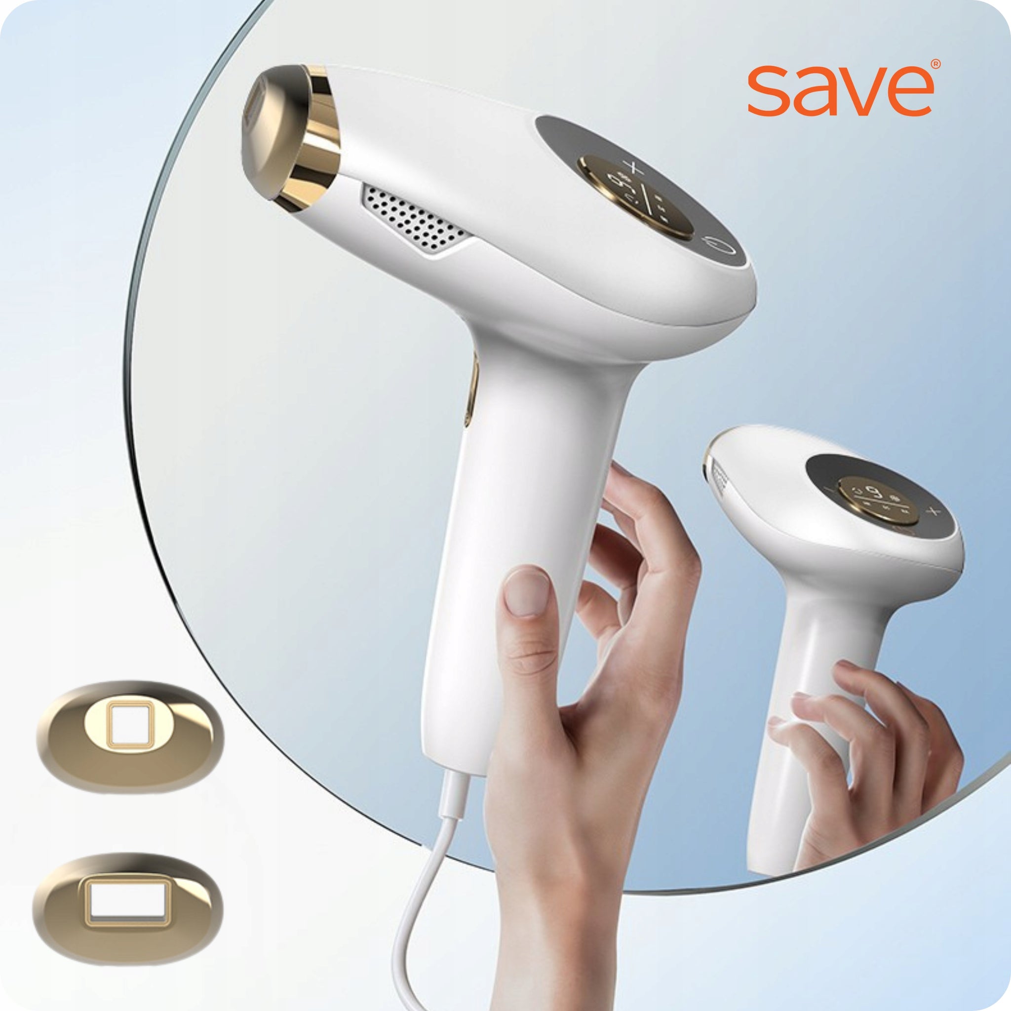 IPL LAZERINIS DEPILIATORIS SU ŠALDYMO IR KRAUJAGYSLIŲ UŽDARYMO FUNKCIJA 2 ANTGALIAI