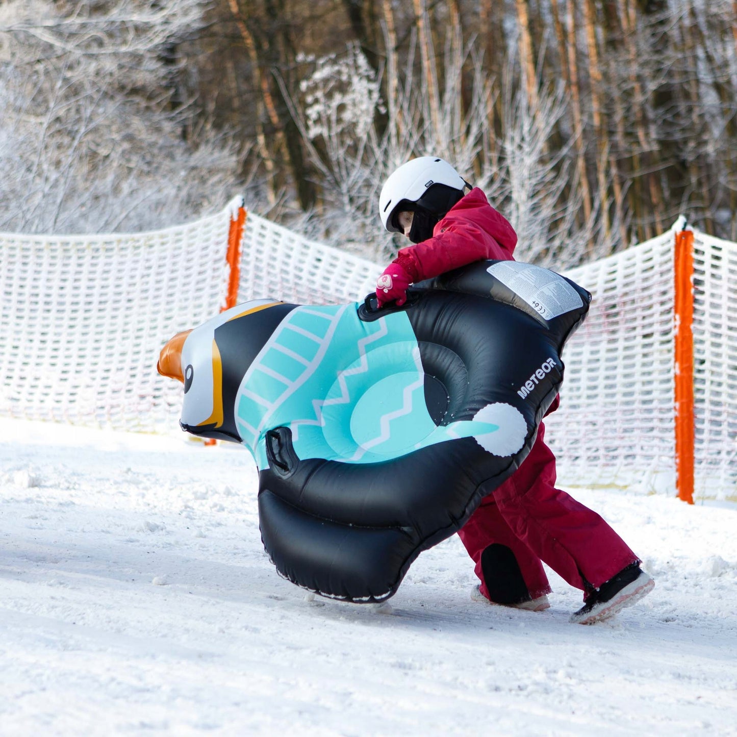 Pripučiama rogutė sniego rogutė pingvinas METEOR PVC 120x110x23 su rankenomis