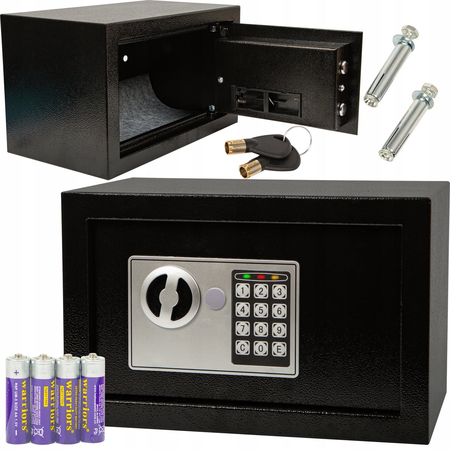 DIDELĖ ELEKTRONINĖ SAUGYKLĖ XL KODINĖ RAKTO KASSELĖ KASA ŠARVUOTA STIPRI