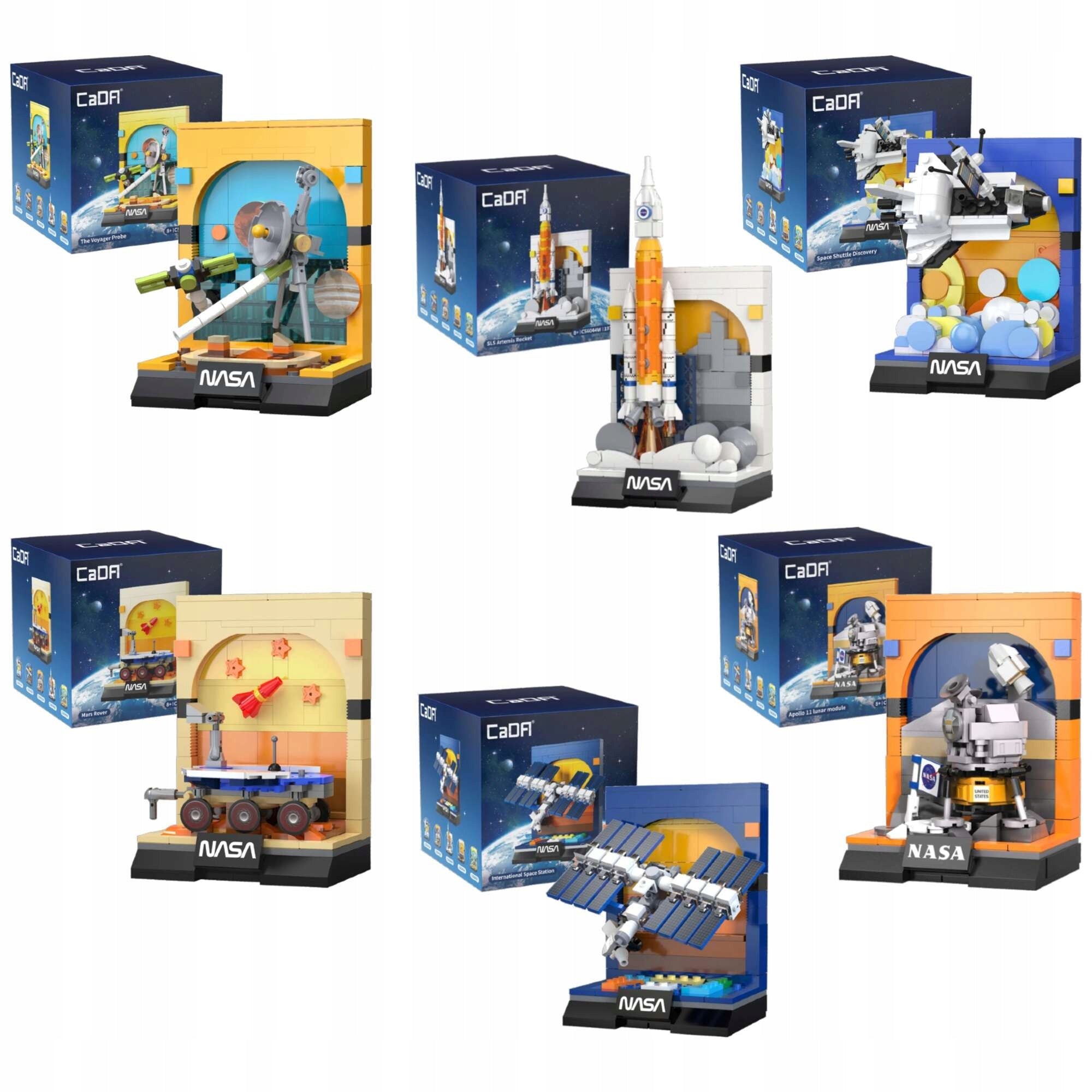 Didelis kosminis konstravimo rinkinys CADA NASA paroda, 1182 elementai