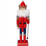 Medinė Kalėdų puošmena – 30 cm raudona riešutų skaldytuvo figūrėlė