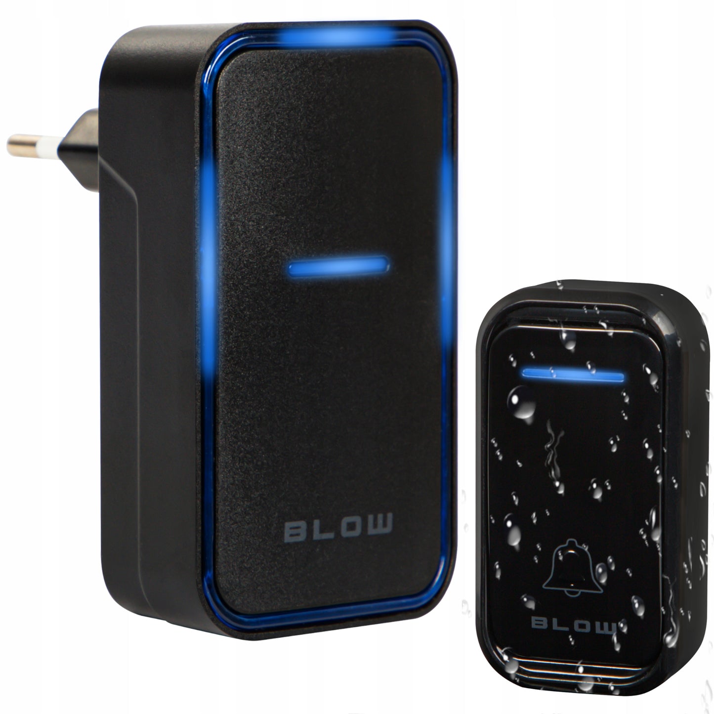 Belaidis vandeniui atsparus IP44 skambutis, ilgas veikimo nuotolis namų durims, varteliams